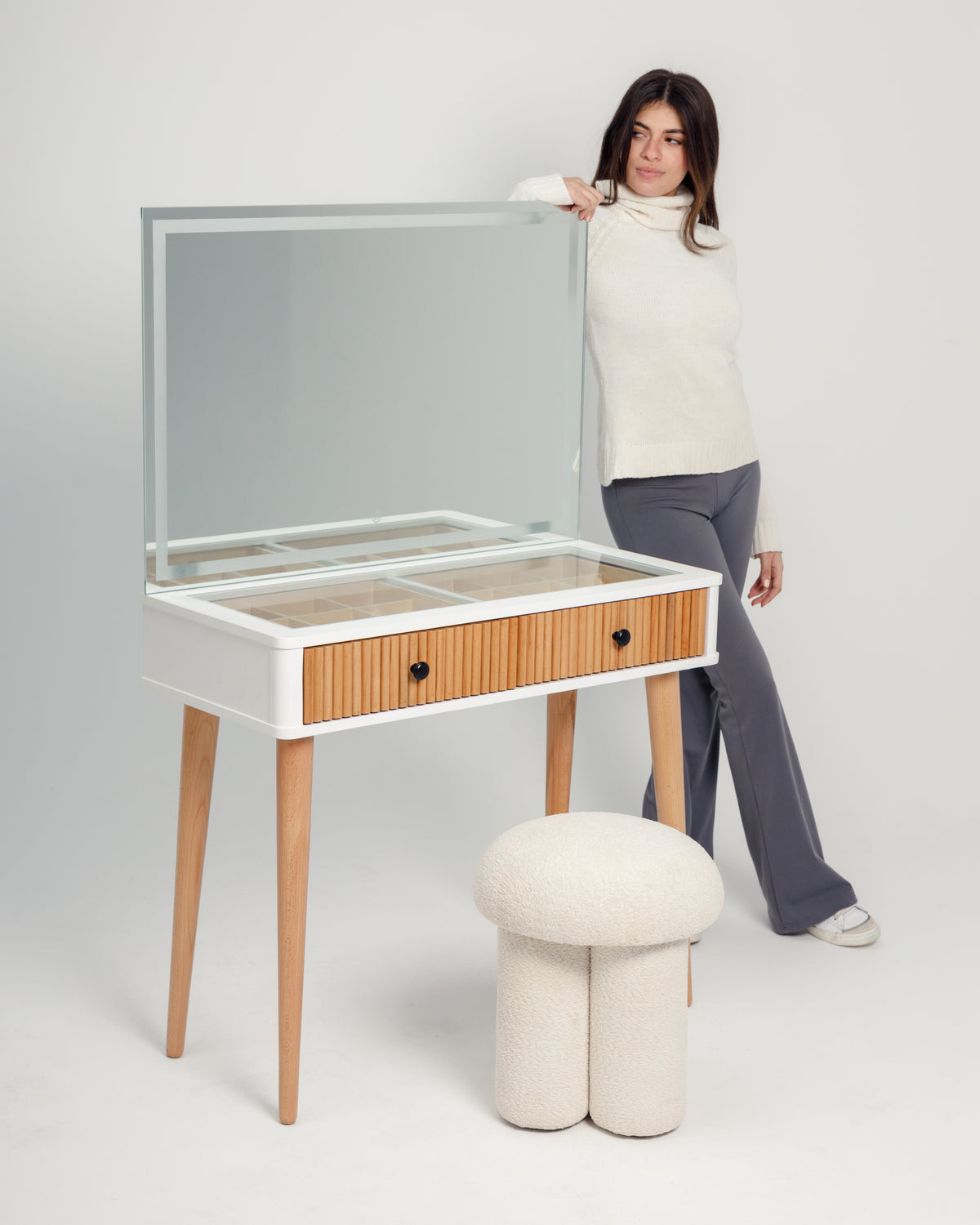 WHITE MUSE DRESSER -  Wasilaah