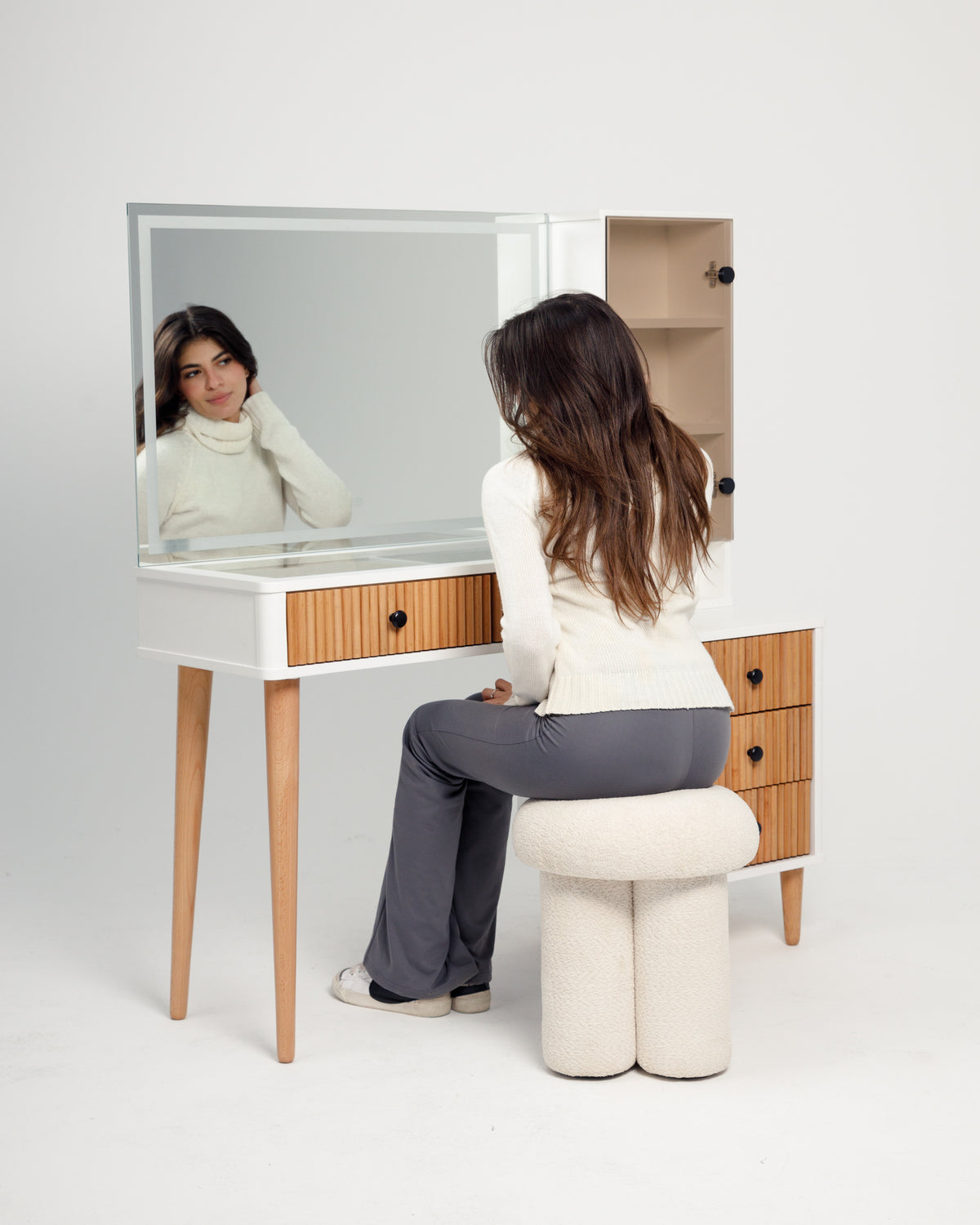 WHITE MUSE DRESSER -  Wasilaah