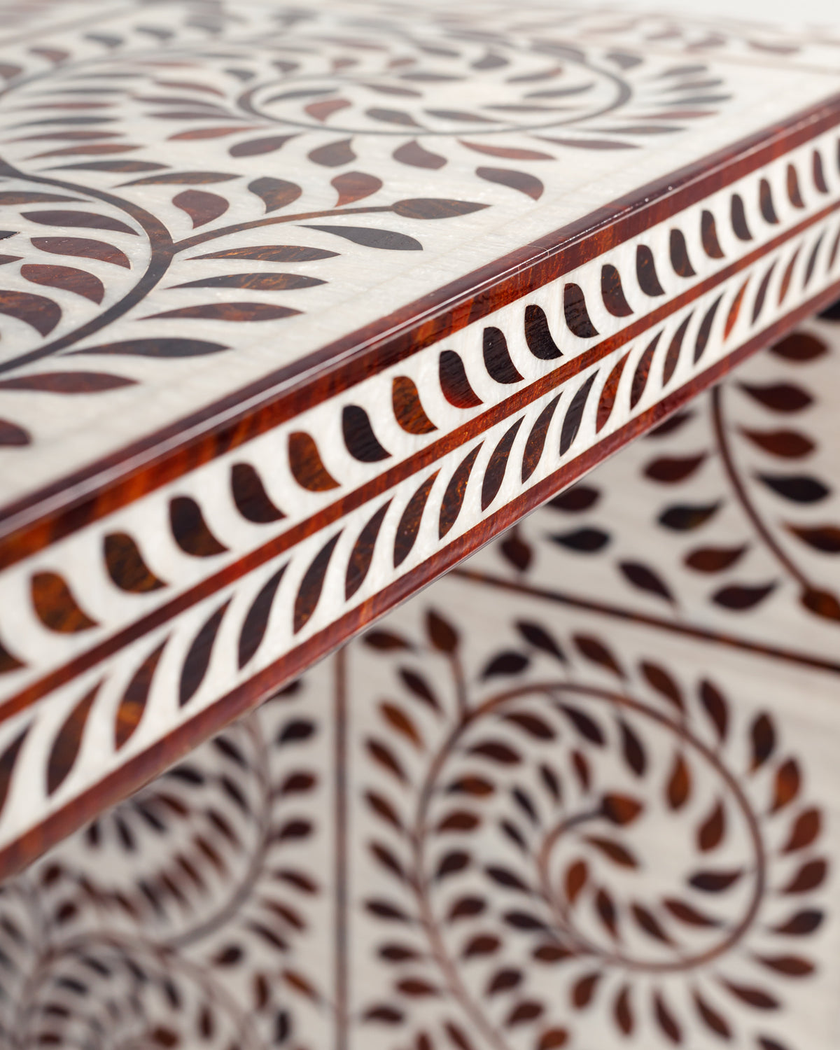Floral Bone Inlay Console -  Wasilaah