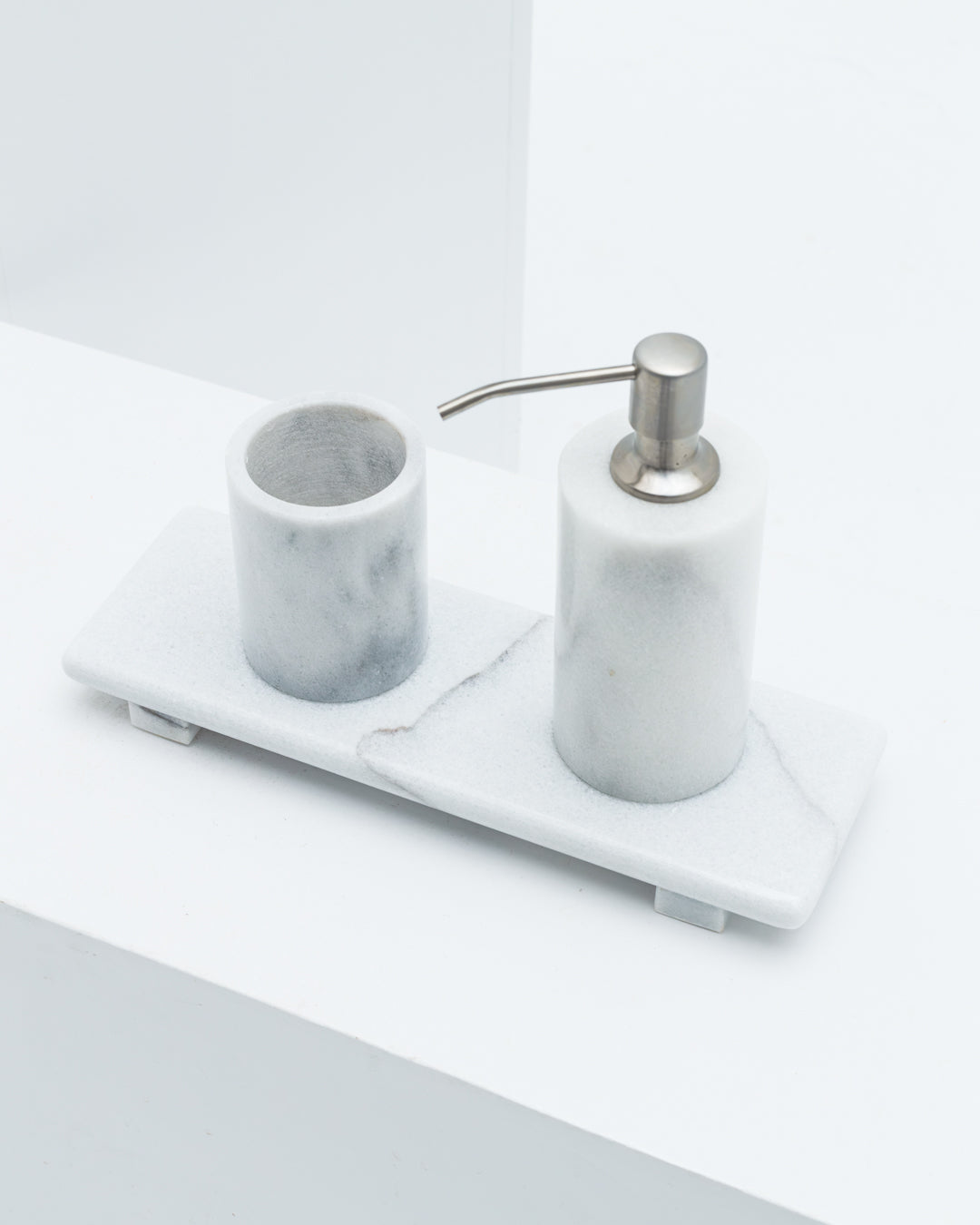 White Marble Rectangle Tray - Wasilaah