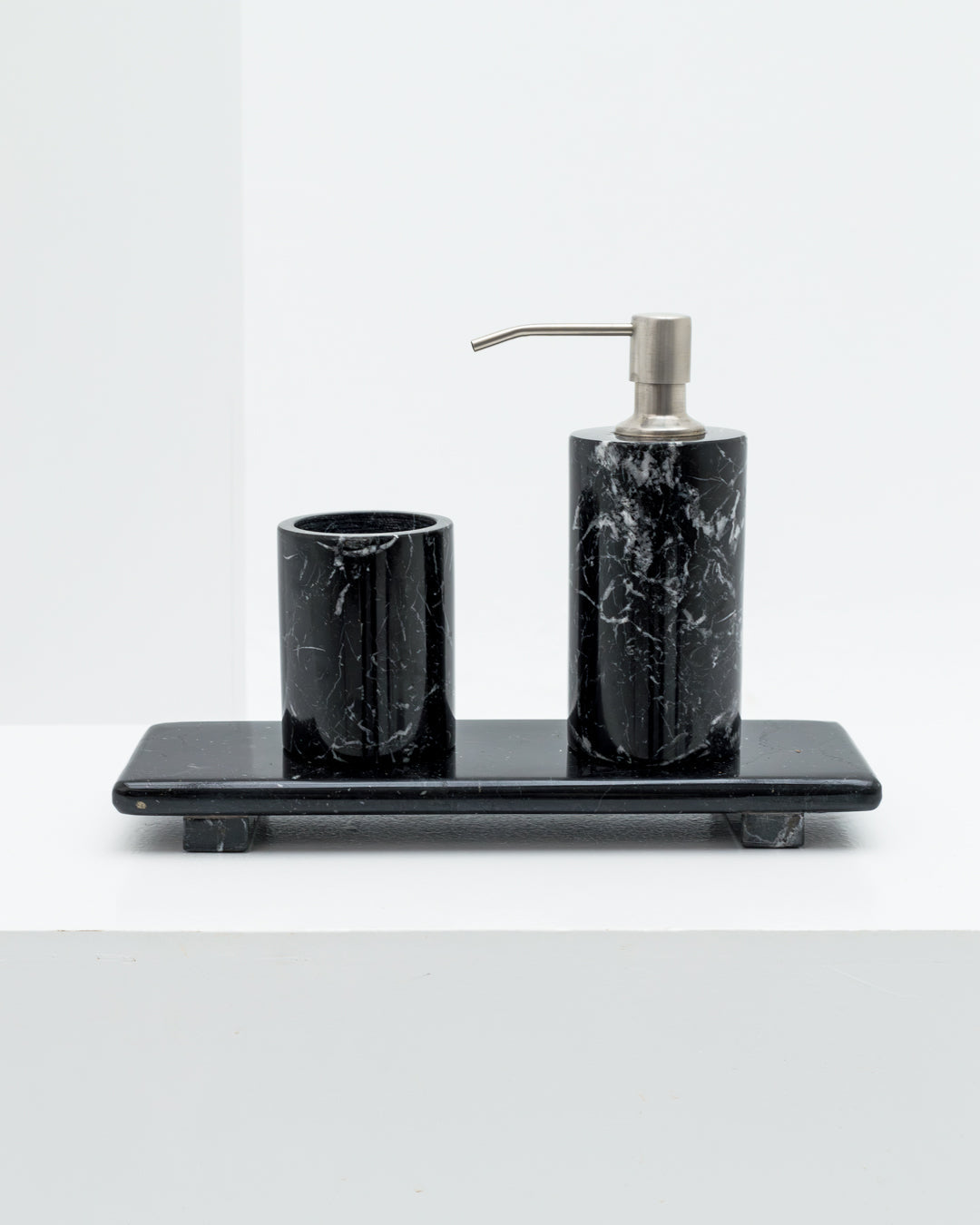 Black Marble Rectangle Tray - Wasilaah