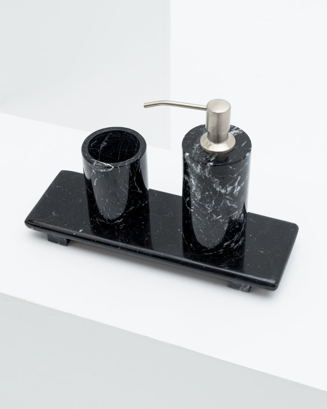 Black Marble Rectangle Tray - Wasilaah