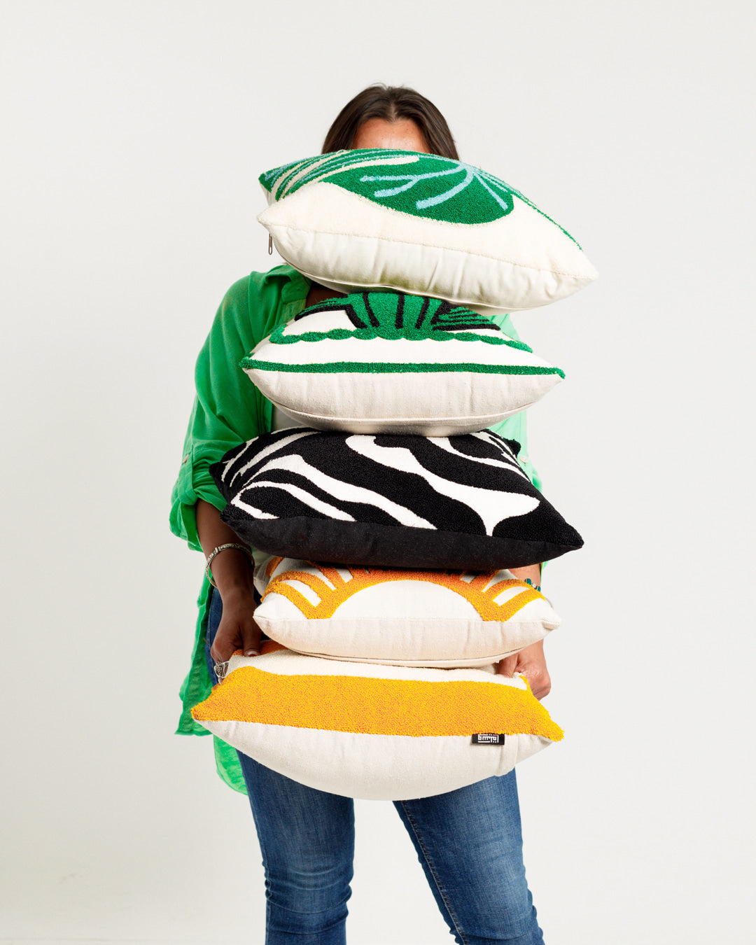 Zebra Tufted Cushion - Wasilaah