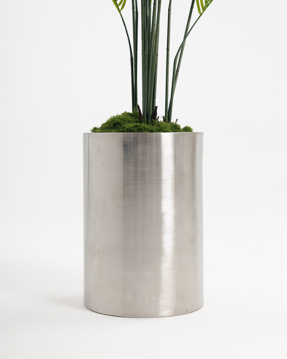 Brushed Stainless Steel Round Pot -  Wasilaah
