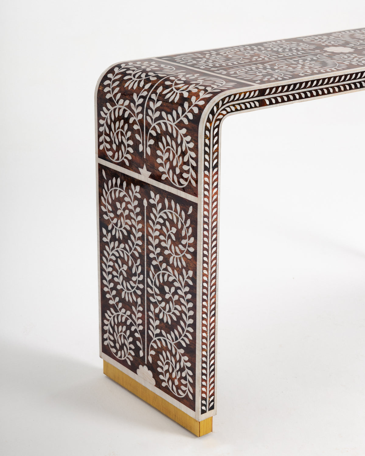 Brown Bone Inlay Console -  Wasilaah