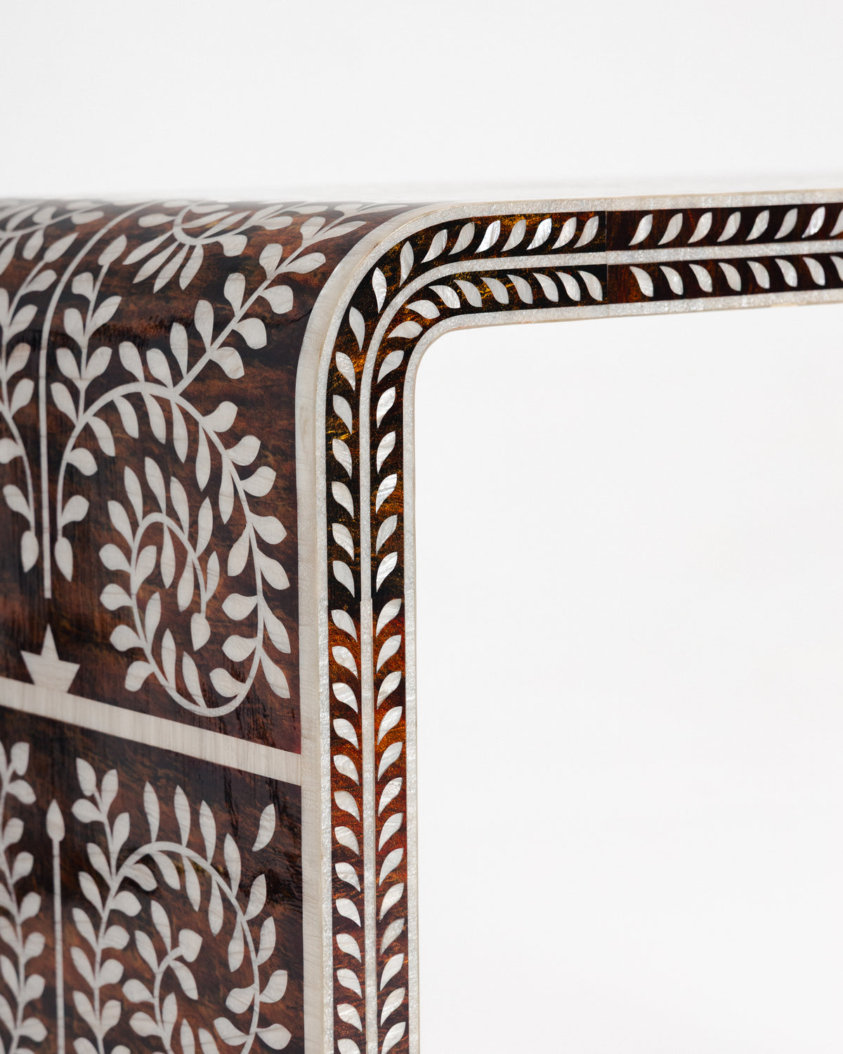 Brown Bone Inlay Console -  Wasilaah