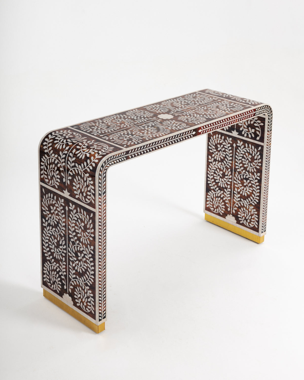 Brown Bone Inlay Console -  Wasilaah
