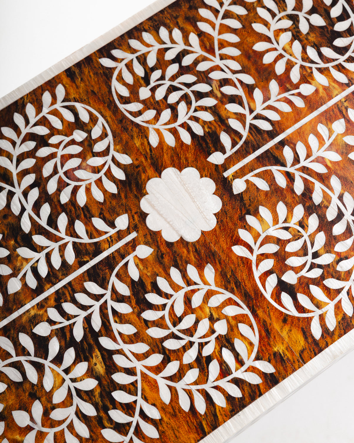 Brown Bone Inlay Console -  Wasilaah