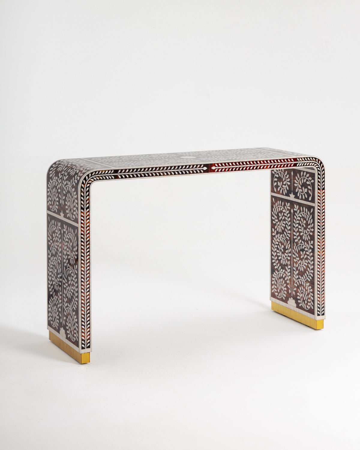 Brown Bone Inlay Console -  Wasilaah