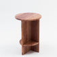 Red Travertine Side Table