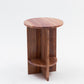 Red Travertine Side Table