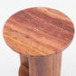 Red Travertine Side Table