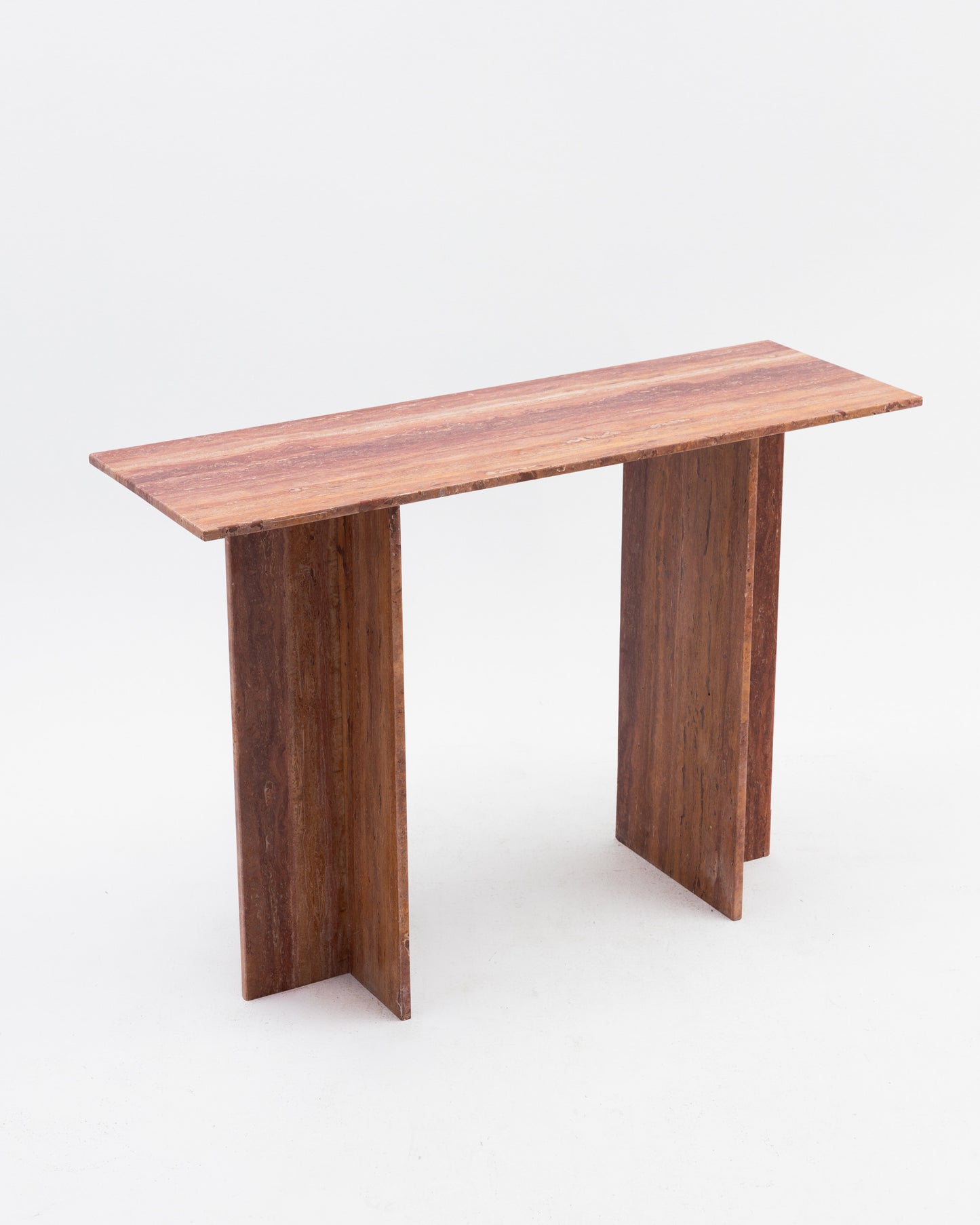 Red Travertine Console