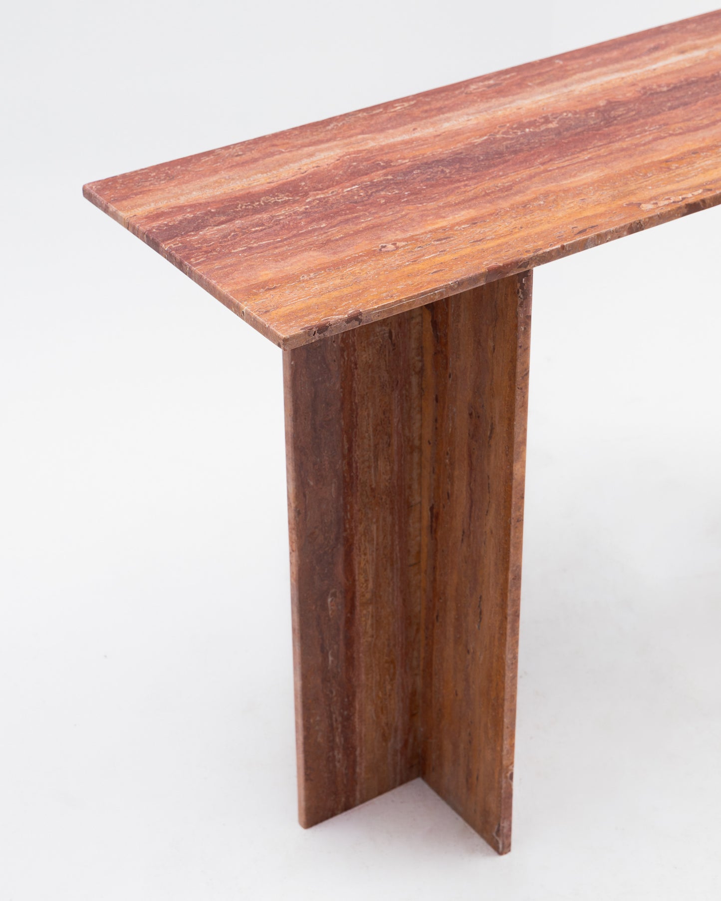 Red Travertine Console