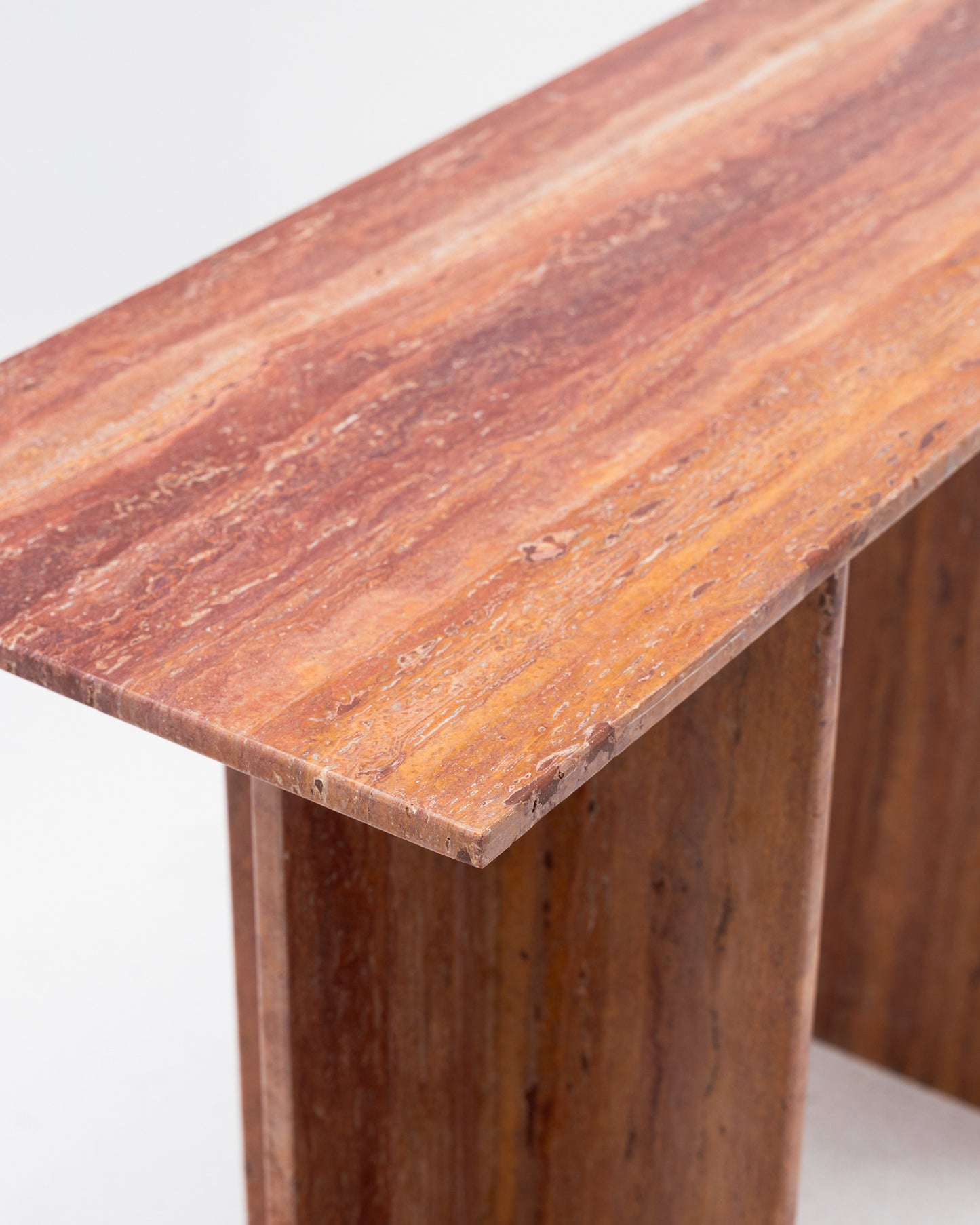 Red Travertine Console