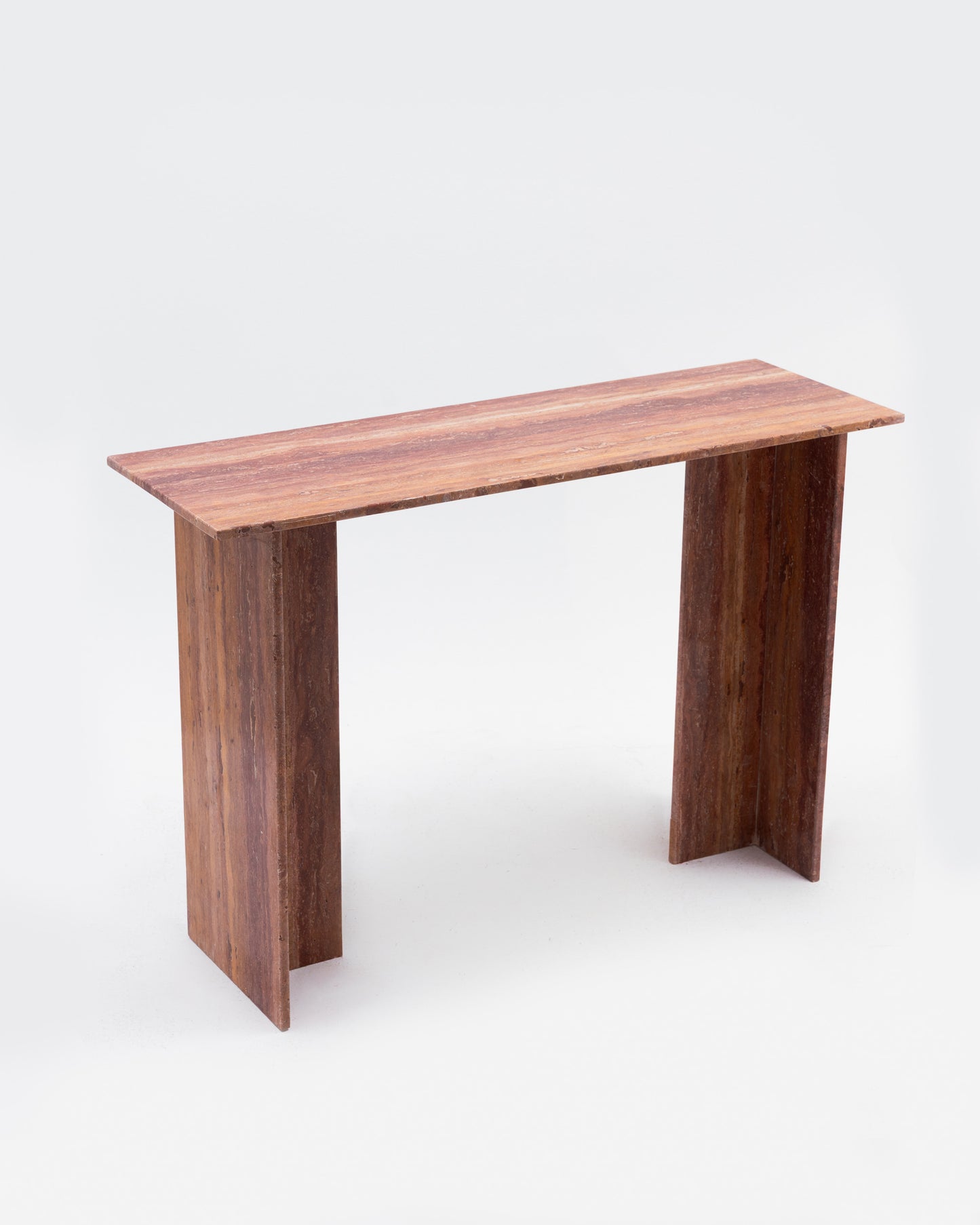 Red Travertine Console