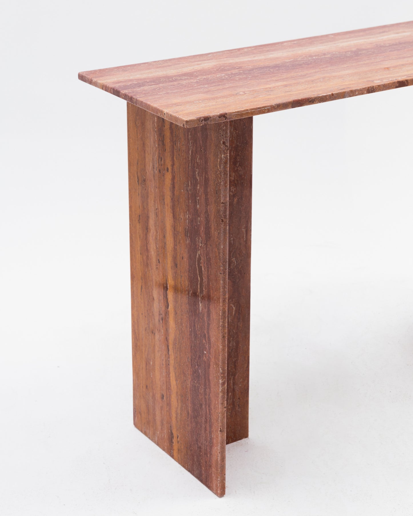 Red Travertine Console