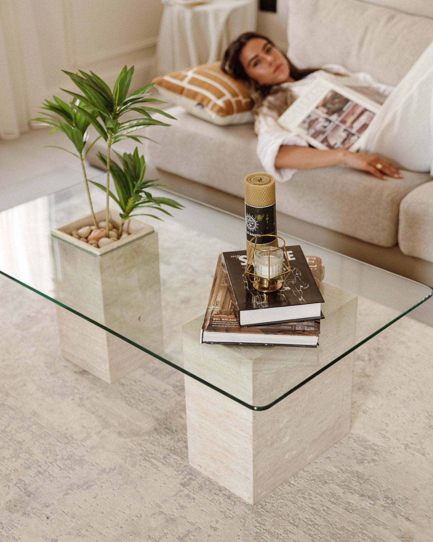 URTHY TRAVERTINE TABLE - Wasilaah