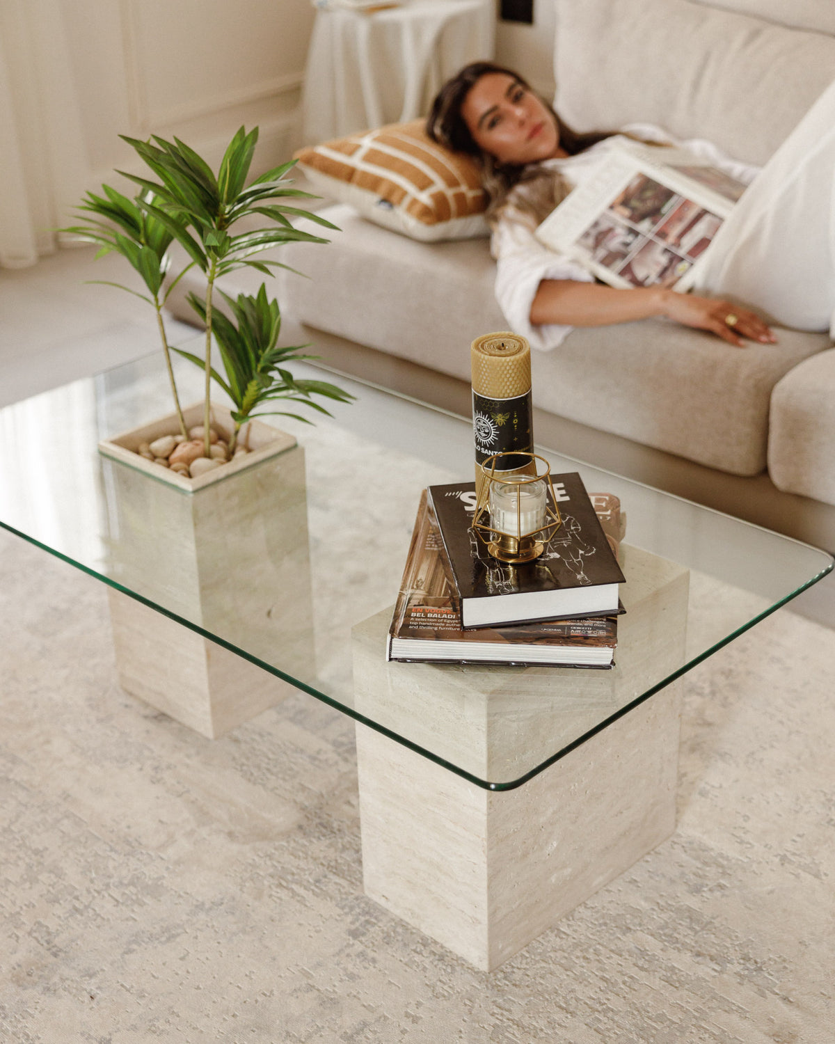 URTHY TRAVERTINE TABLE - Wasilaah