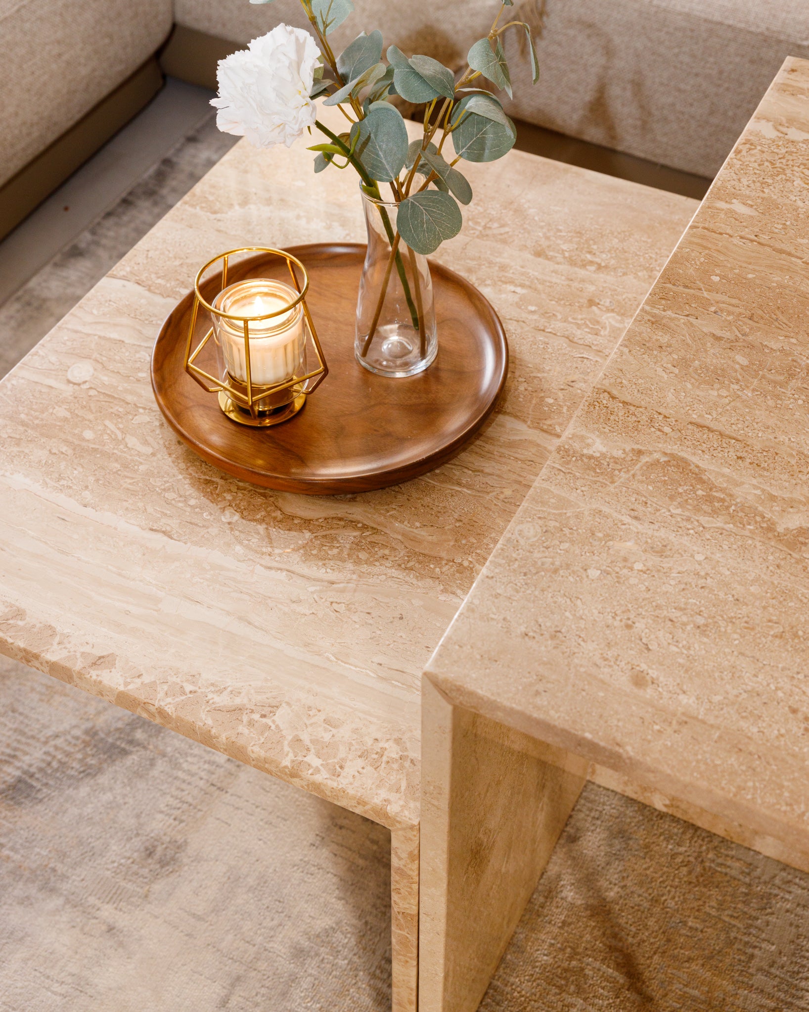 2-Piece Marble coffee table - Wasilaah