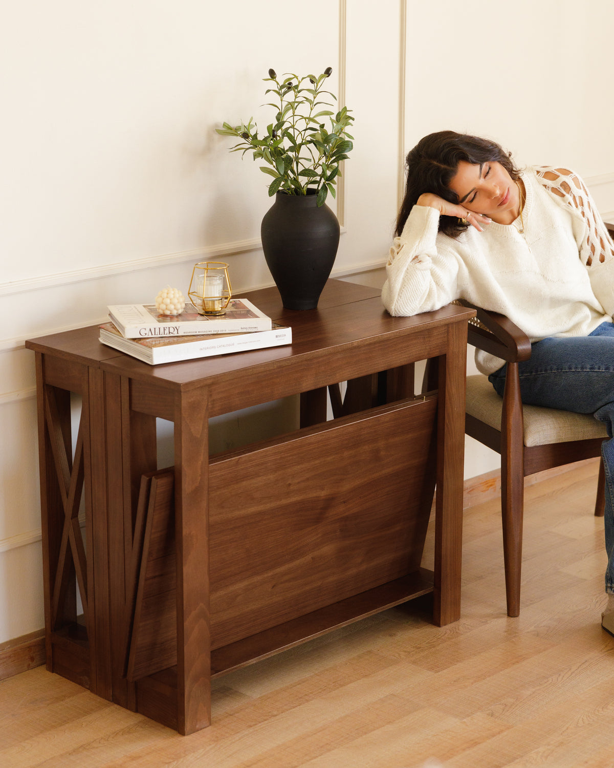 Walnut Transformer Table -  Wasilaah