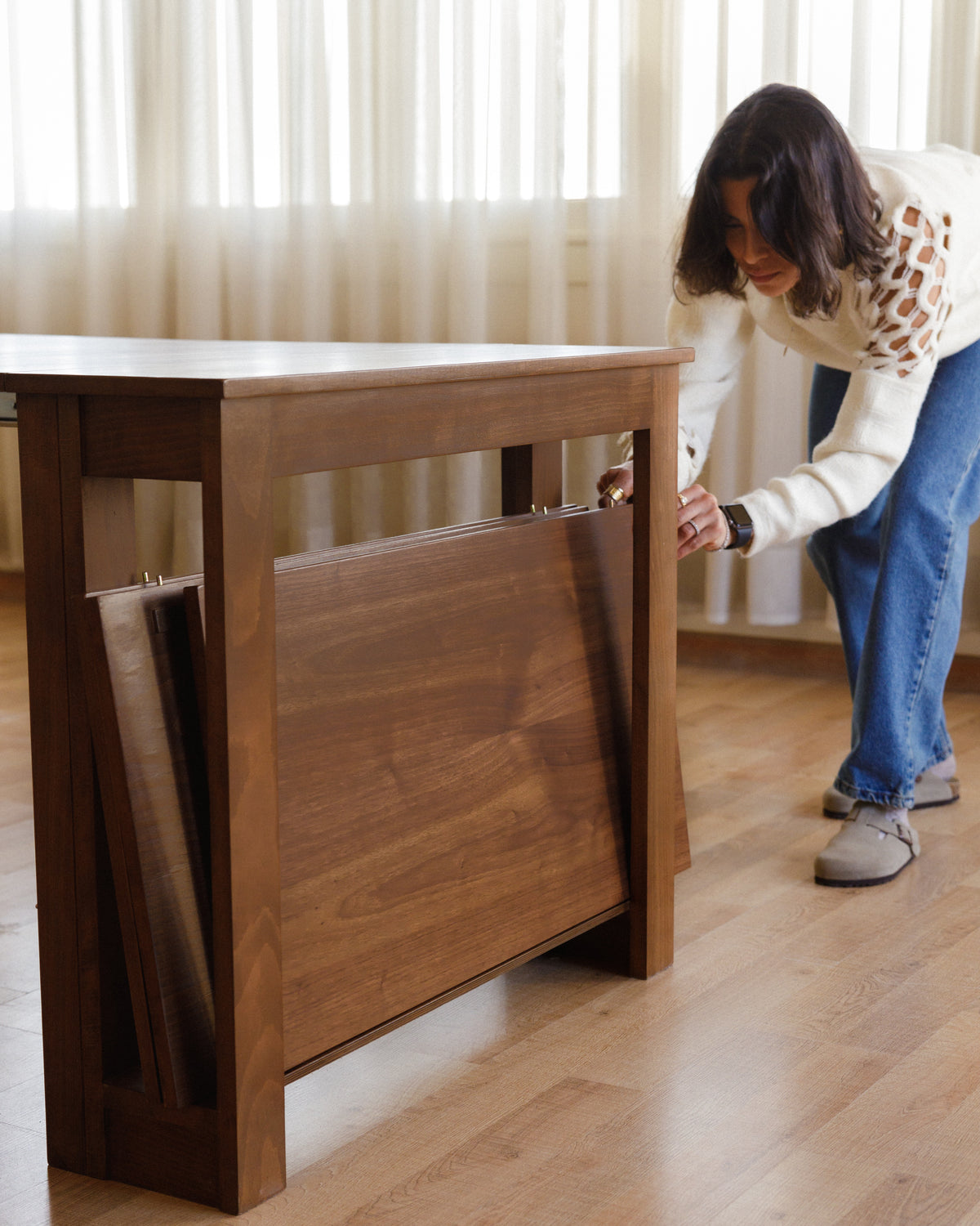 Walnut Transformer Table -  Wasilaah