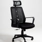 Black mesh chair with head rest