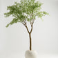 White Round Fiber Pot