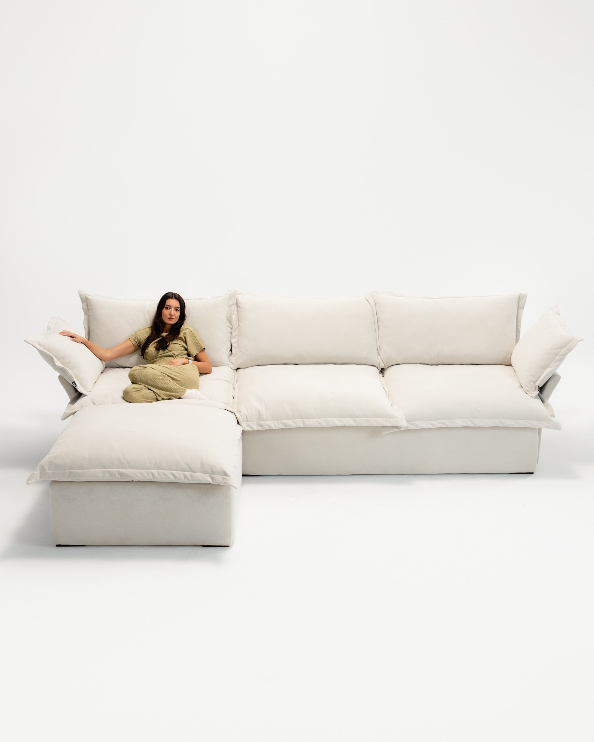 Song L-Shape Sofa | Deep Cushion Modern Lounging