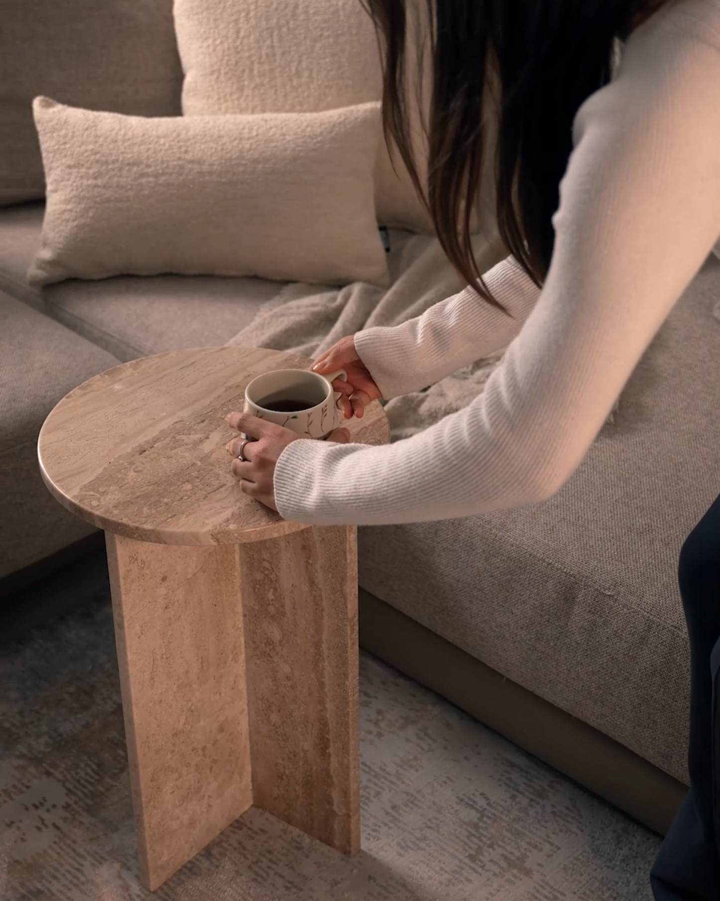 Breccia Side Table - Wasilaah