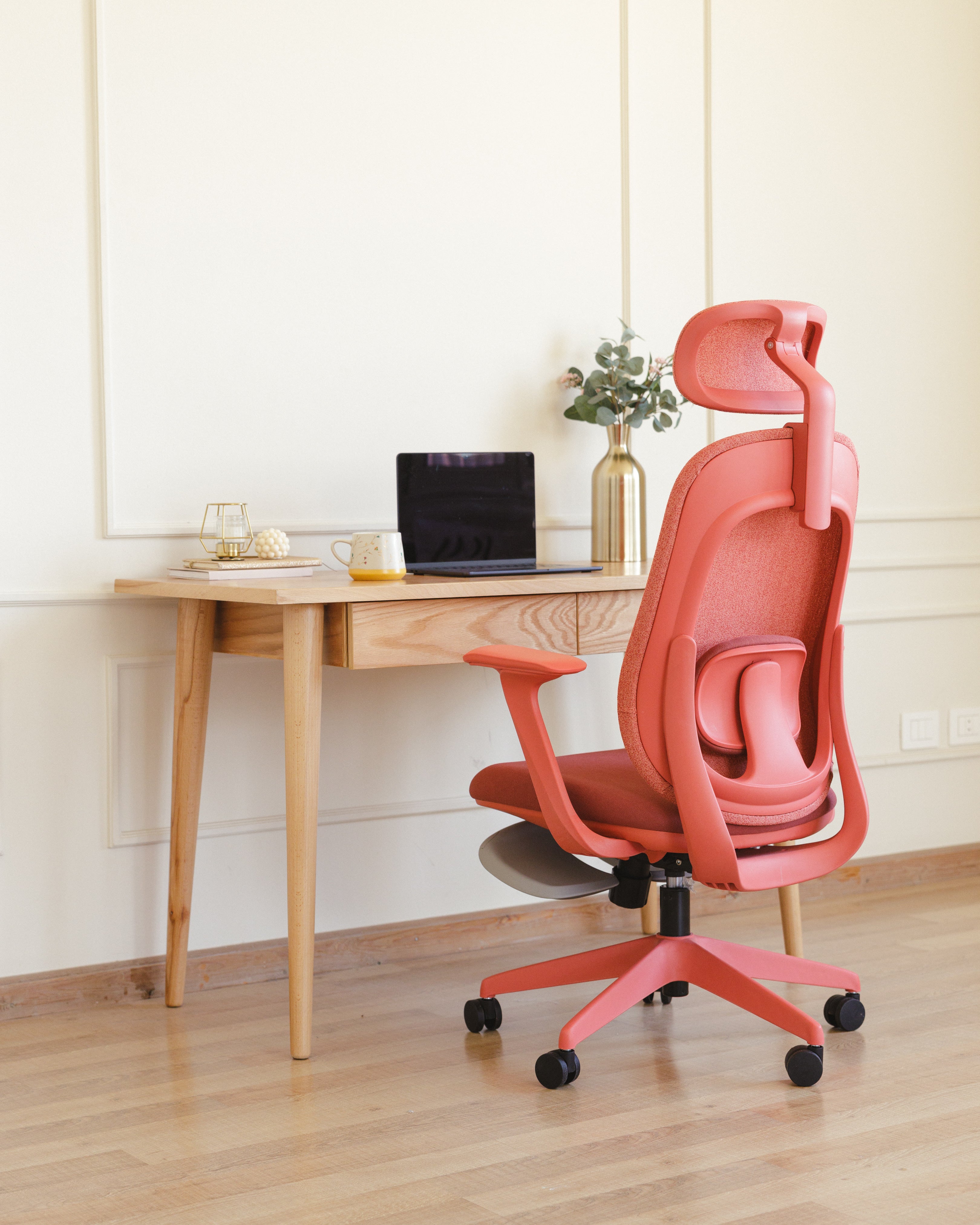Premium Red Aura Ergonomic Office Chair – Lumbar Support – Wasilaah