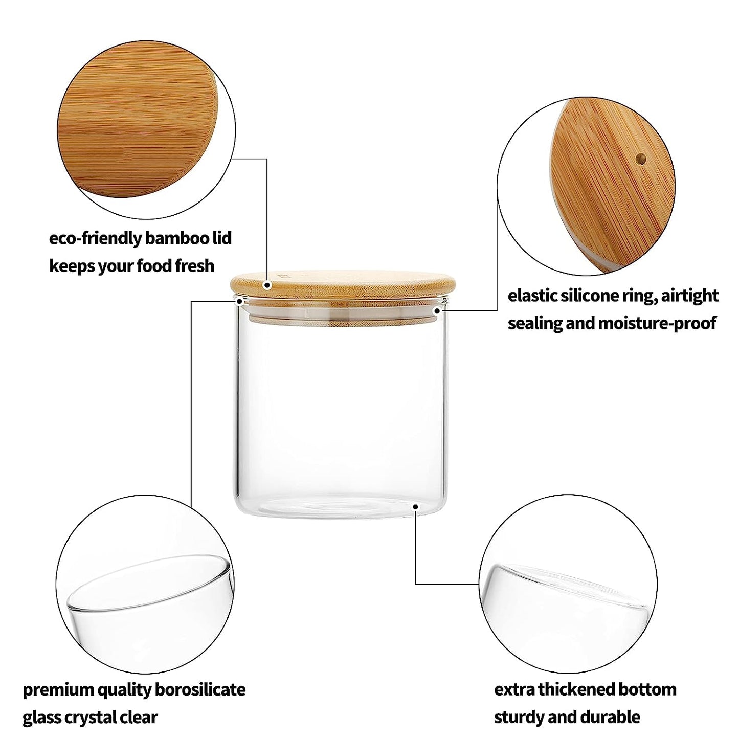 Round Glass Jar - Wasilaah