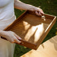 Handmade Wood & Brass Tray -  Wasilaah