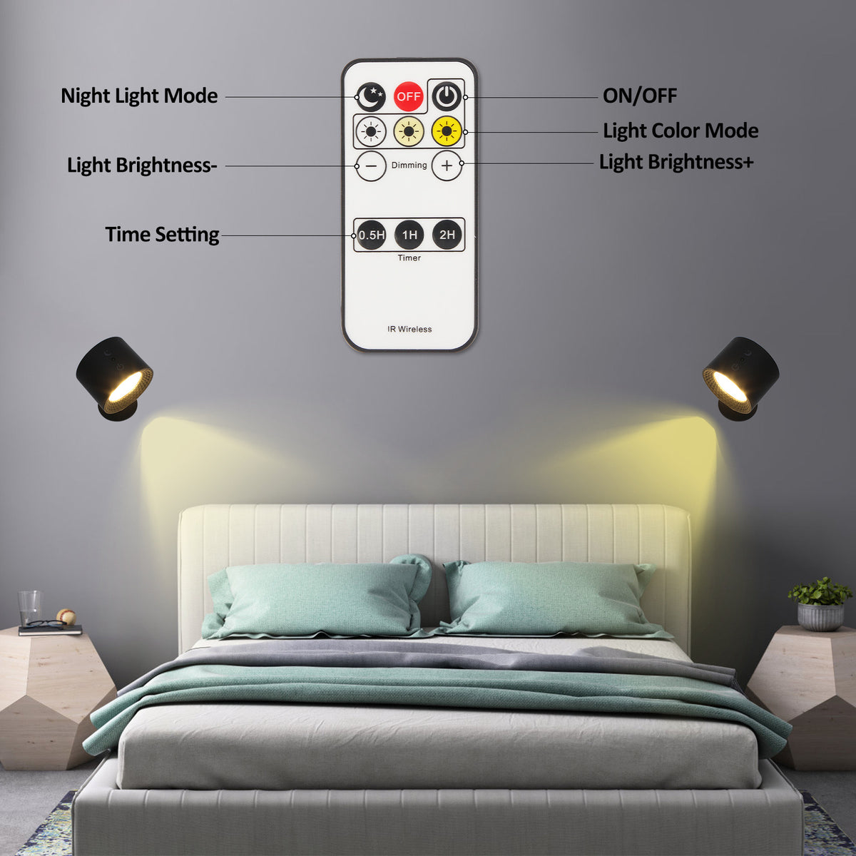 Magnetic Wall Spot - Rechargeable Dimmable -  Wasilaah