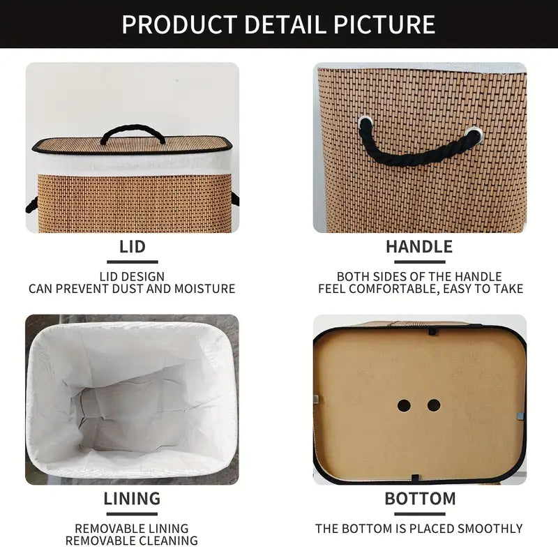 Bamboo Storage Laundry Baskets -  Wasilaah