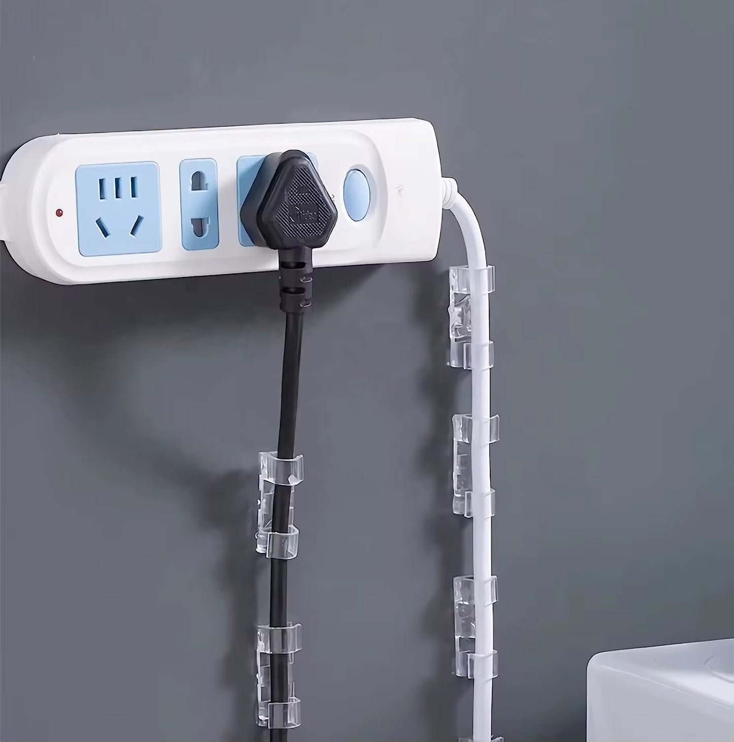 16-Self-adhesive Cable Management Clip