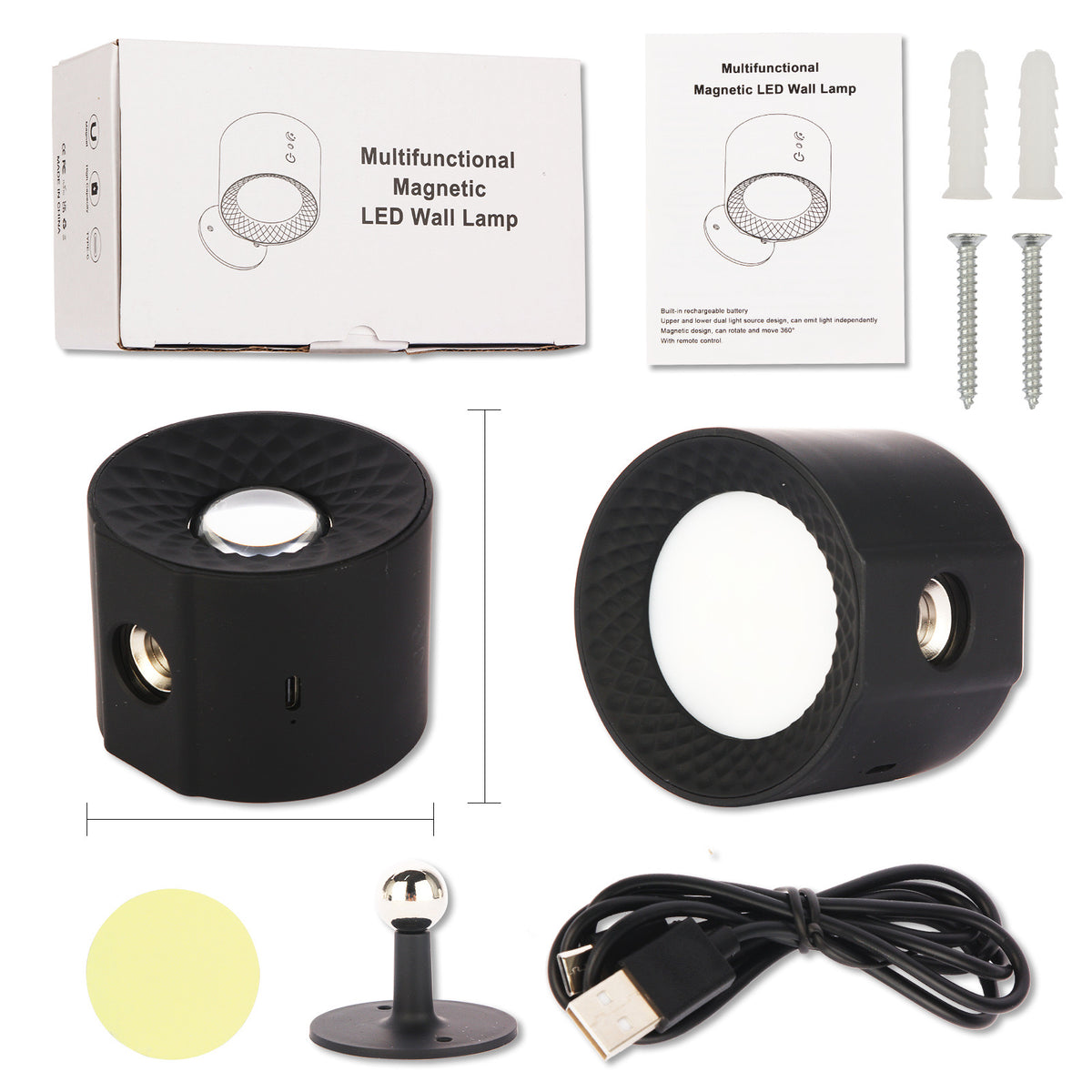 Magnetic Wall Spot - Rechargeable Dimmable -  Wasilaah