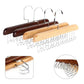 8 Hooks Wooden Clothes Coat Shirt Hangers Wardrobe Tie Belt Scarf