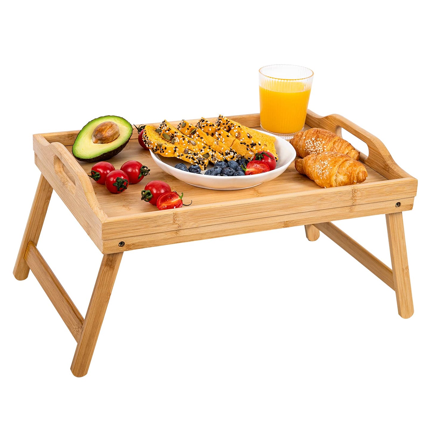 Folding Table Multifunctional Bamboo Tray