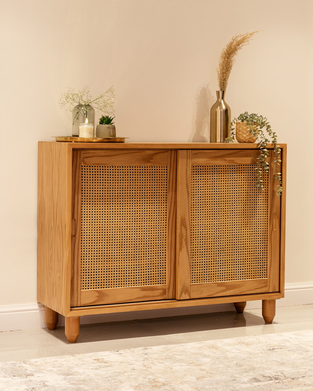 Rattan Sliding Shoe Storage - Wasilaah