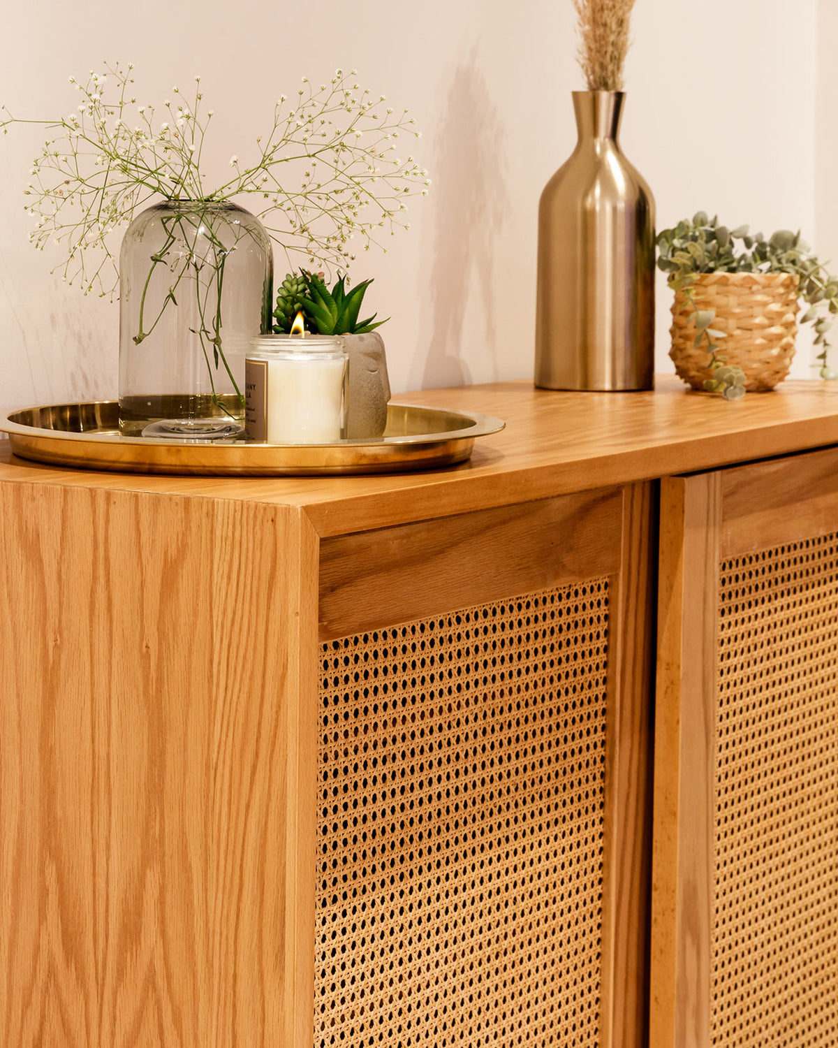 Rattan Sliding Shoe Storage - Wasilaah