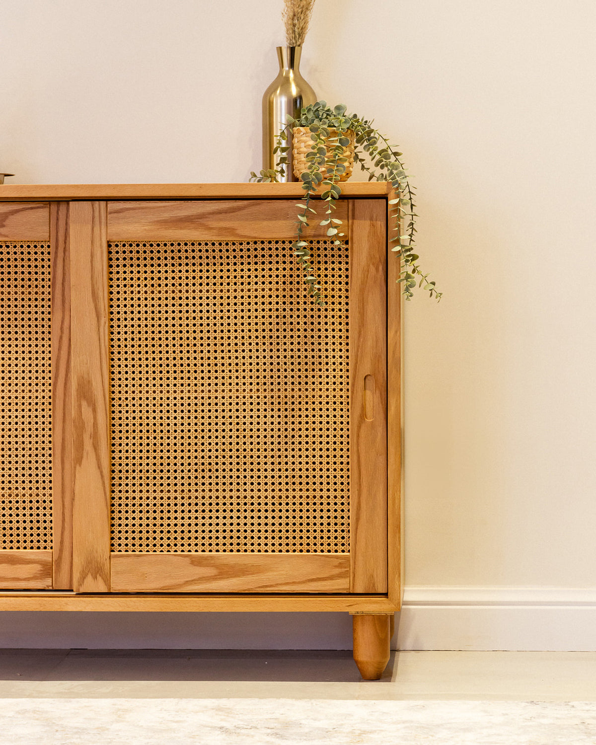 Rattan Sliding Shoe Storage - Wasilaah