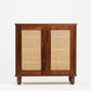 Rattan Walnut Shoe Storage - Wasilaah