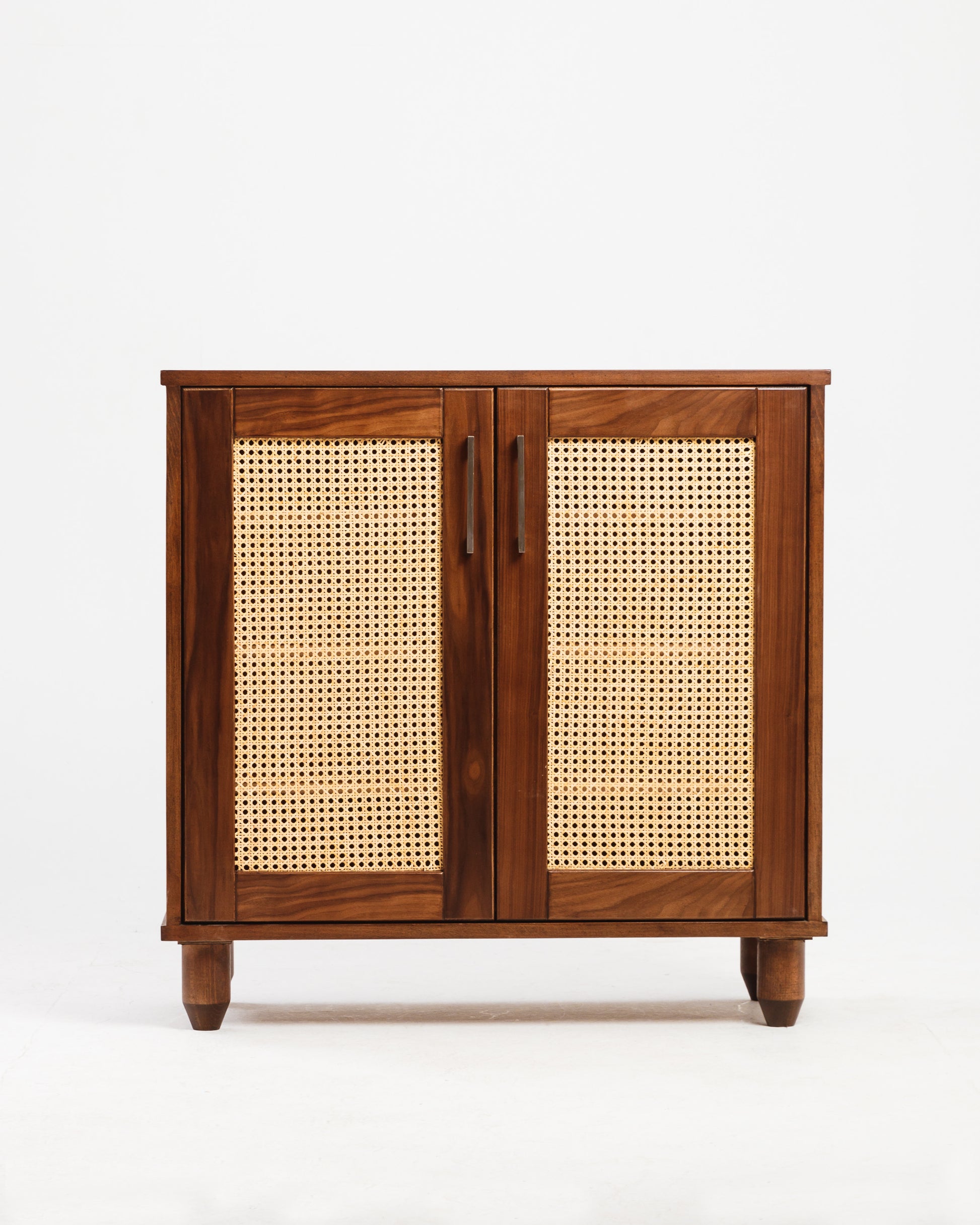 Rattan Walnut Shoe Storage - Wasilaah