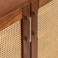 Rattan Walnut Shoe Storage - Wasilaah