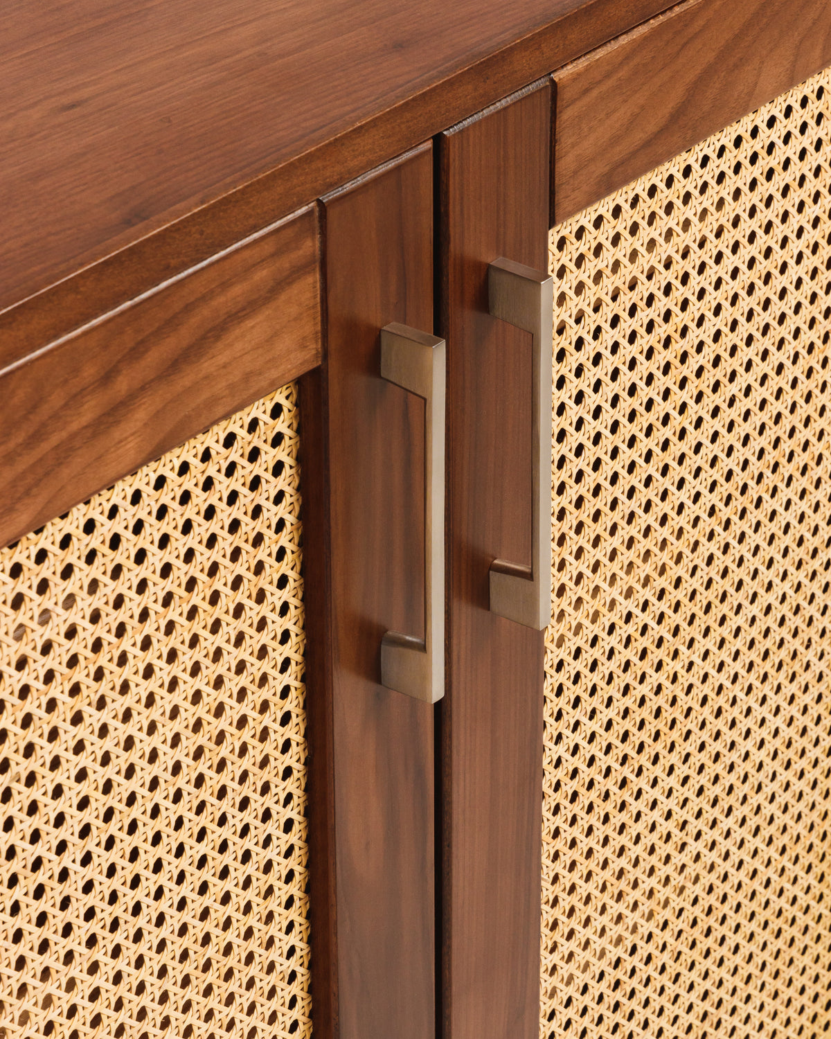 Rattan Walnut Shoe Storage - Wasilaah
