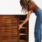 Walnut Sliding Shoe Storage - Wasilaah