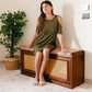 Dark Rattan Shoe Storage Bench