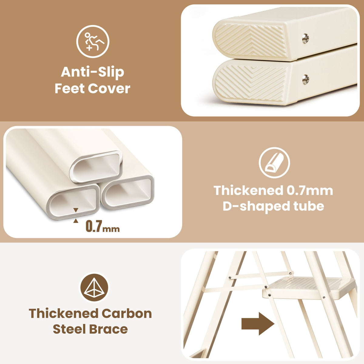 3 Step Folding Ladder -  Wasilaah