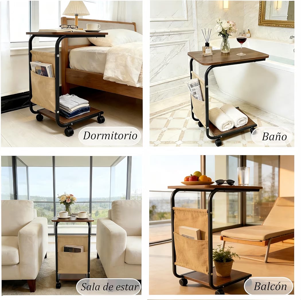 Nook – Rolling C Side Table -  Wasilaah